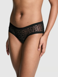 Сетчатые трусики хипхаггеры Victoria's Secret Pink 1159835024 (Черный S)