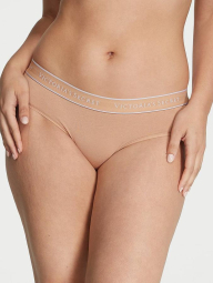 Женские хлопковые трусики Victoria's Secret хипхаггеры 1159835223 (Бежевый L)