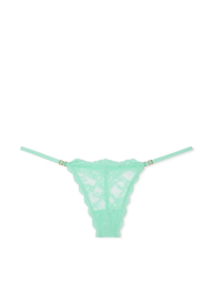 Кружевные трусики стринги Victoria's Secret 1159835702 (Бирюзовый L)