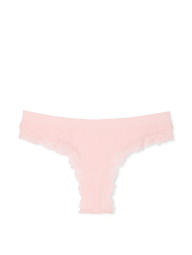 Женские трусики тонг Victoria's Secret с кружевом 1159835968 (Розовый XS)