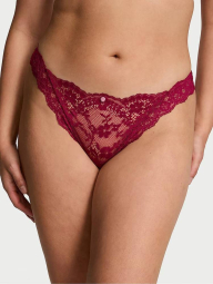 Женские кружевные трусики тонг Victoria's Secret 1159836814 (Розовый XL)