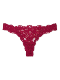 Женские кружевные трусики тонг Victoria's Secret 1159836814 (Розовый XL)