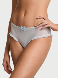 Женские сетчатые трусики чики Victoria's Secret с вышитой бабочкой 1159837413 (Голубой S)