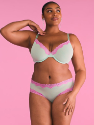 Женские сетчатые трусики чики Victoria's Secret 1159837503 (Розовый XS)