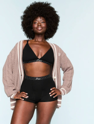 Жіночі високі трусики шортики Victoria's Secret Pink зі стразами 1159837605 (Чорний S)