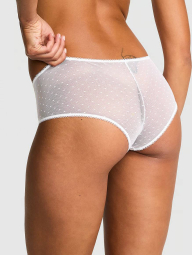 Сетчатые трусики чики Victoria's Secret Pink с вышивкой 1159837613 (Белый S)