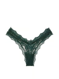 Кружевные трусики тонг Victoria's Secret 1159837616 (Зеленый M)