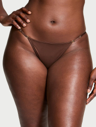 Гладкие трусики стринг бикини Victoria's Secret 1159837643 (Коричневый XS)
