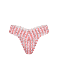 Женские кружевные трусики Victoria's Secret тонг 1159837646 (Розовый M)