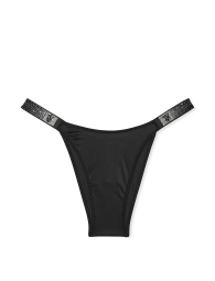 Трусики бразилиана Victoria's Secret со стразами 1159837691 (Черный M)