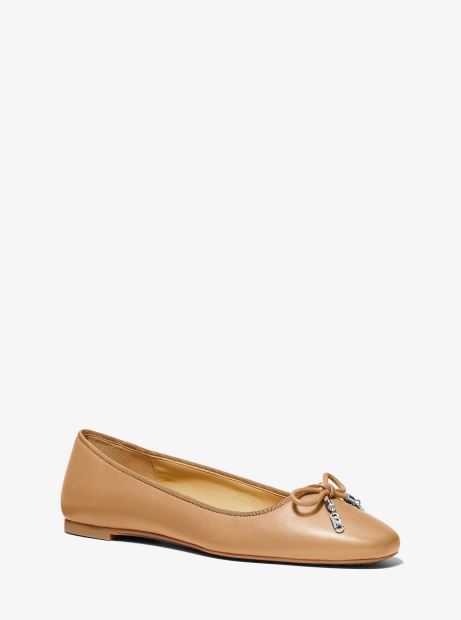 Женские кожаные балетки Michael Kors 36,5 (6,5 US) 24 см Бежевый 1159832261