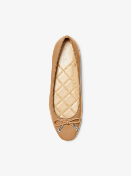 Женские кожаные балетки Michael Kors 36,5 (6,5 US) 24 см Бежевый 1159832261