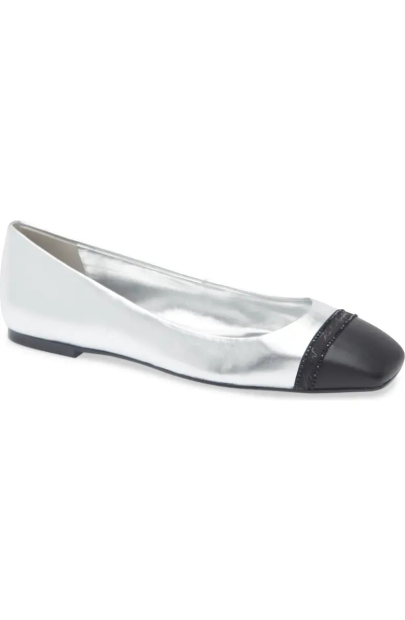 Женские балетки Zofia Karl Lagerfeld Paris 39 (8,5 US) 26 см Серебристый 1159837130