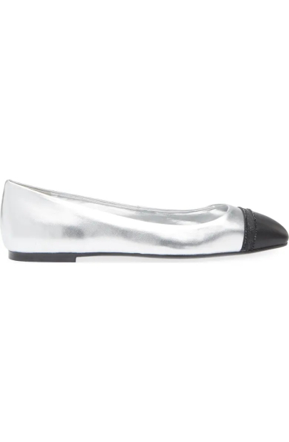 Женские балетки Zofia Karl Lagerfeld Paris 39 (8,5 US) 26 см Серебристый 1159837130