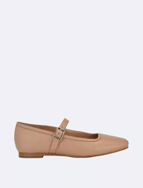 Кожаные балетки Greto Calvin Klein 39 (8,5 US) 25,5 см Бежевый 1159837522