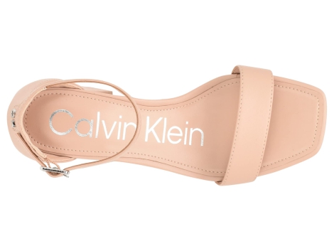 Женские босоножки Halla Calvin Klein на каблуке 39,5 (9 US) 26 см Бежевый 1159816546