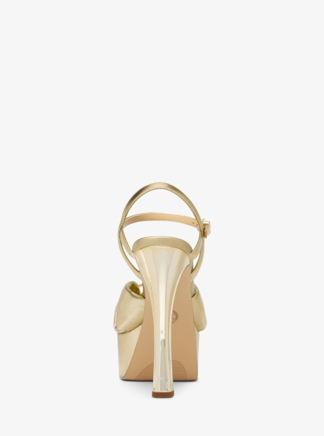Женские кожаные босоножки Elena Metallic от Michael Kors на каблуке 40 (9 US) 25,5 см Золотистый 1159833724