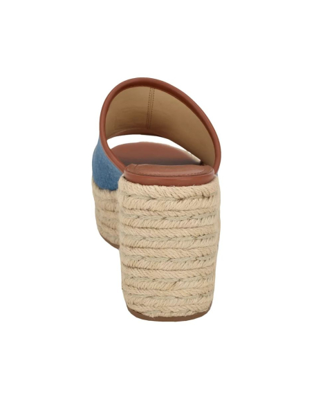 Жіночі босоніжки Zakki Espadrille GUESS на танкетці 39,5 (9 US) 25,5 см Синій/Коричневий 1159834199