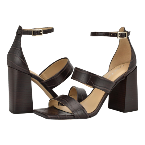 Женские босоножки Sheryl Calvin Klein на каблуке 39 (8,5 US) 25 см Коричневый 1159834919