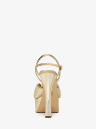 Женские кожаные босоножки Elena Metallic от Michael Kors на каблуке 40 (9 US) 25,5 см Золотистый 1159833724