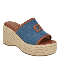 Женские босоножки Zakki Espadrille GUESS на танкетке 39,5 (9 US) 25,5 см Синий/Коричневый 1159834199