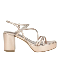 Женские босоножки Lilana Calvin Klein на каблуке 39,5 (9 US) 26 см Золотистый 1159834249