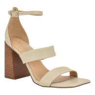 Кожаные босоножки Sheryl Calvin Klein на каблуке 37 (6,5 US) 23,5 см Бежевый 1159834917