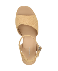 Женские босоножки Lessia Calvin Klein на каблуке 39 (8,5 US) 25,5 см Бежевый 1159834953