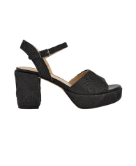 Женские босоножки Lessia Calvin Klein на каблуке 39,5 (9 US) 26 см Черный 1159835074