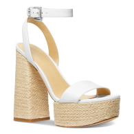 Кожаные босоножки Ashton Michael Kors на каблуке 40 (9 US) 26 см Белый 1159835270