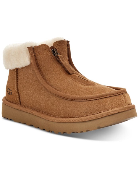 Женские ботинки замшевые UGG на молнии 1159811836 (Коричневый, 42)