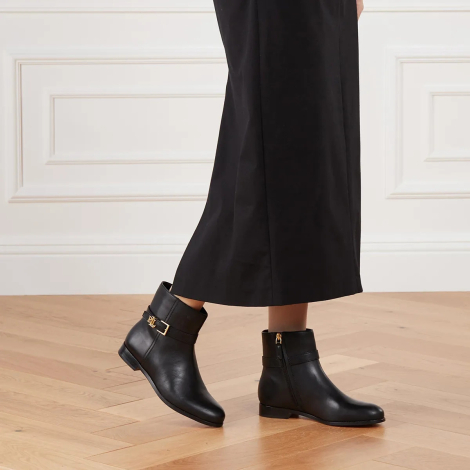 Женские кожаные ботинки Lauren Ralph Lauren 36,5 (6 US) 23,5 см Черный 1159835722