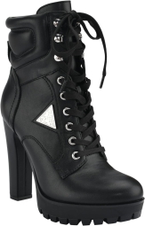 Женские ботинки на шнурках GUESS на каблуке 1159807636 (Черный, 37,5)