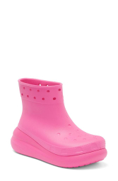 Стильные дождевые ботинки Crocs непромокаемые 36-37 (m4/w6 US) 23 см Розовый 1159835313