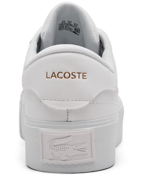 Женские кожаные кеды Lacoste с логотипом 1159808073 (Белый, 42)