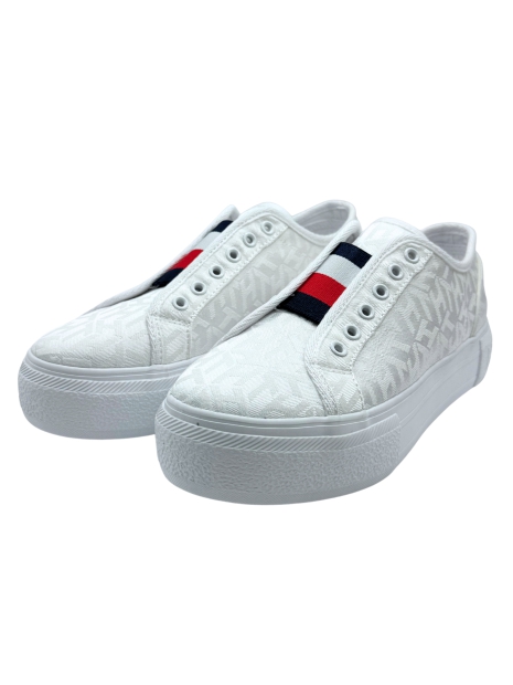 Женские кеды Tommy Hilfiger кроссовки без шнурков 1159813388 (Белый, 39)