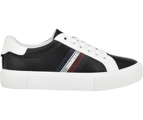 Женские кеды Tommy Hilfiger кроссовки 1159814086 (Черный/Белый, 37,5)