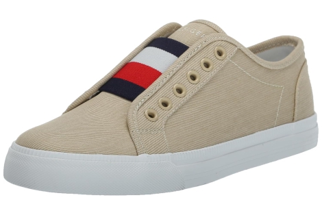 Женские кеды Tommy Hilfiger без шнуровки 38 (7,5 US) 25 см Бежевый 1159815315