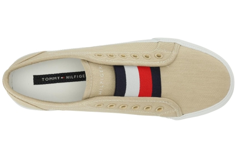 Женские кеды Tommy Hilfiger без шнуровки 38 (7,5 US) 25 см Бежевый 1159815315