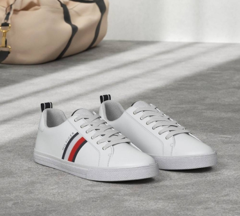 Жіночі кеди Tommy Hilfiger з екошкіри 38,5 (8 US) 25 см Білий 1159819141