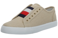 Женские кеды Tommy Hilfiger без шнуровки 37,5 (7 US) 24,5 см Бежевый 1159815311