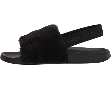Мягкие женские сандалии Tommy Hilfiger слайдеры с эластичным ремешком 1159768053 (Черный, 37,5)