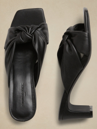 Изящные женские шлепанцы Banana Republic босоножки на каблуке 1159768066 (Черный, 38,5)