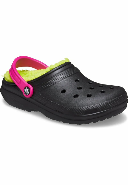 Удобные женские клоги Crocs сабо с мехом 1159768855 (Черный, 38-39)