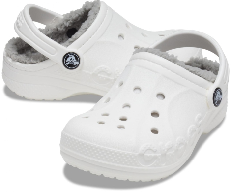 Женские утепленные клоги Crocs сабо с мехом 1159791591 (Белый, 39-40)