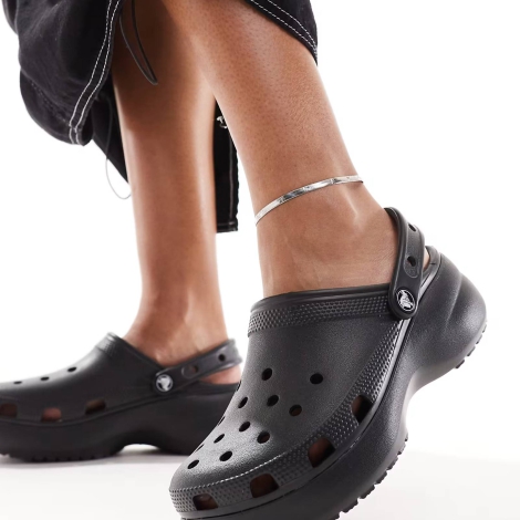 Жіночі клоги Crocs сабо на платформі 39-40 (w9 US) 26,5 см Чорний 1159819092