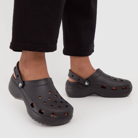 Жіночі клоги Crocs сабо на платформі 39-40 (w9 US) 26,5 см Чорний 1159819092