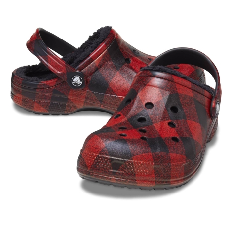 Жіночі утеплені клоги Crocs сабо з хутром 36-37 (m4/w6 US) 23 см Червоний 1159819100