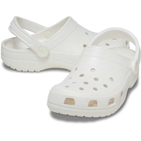 Удобные женские клоги Crocs сабо с блеском 38-39 (m6/w8 US) 24,5 см Молочный 1159836872