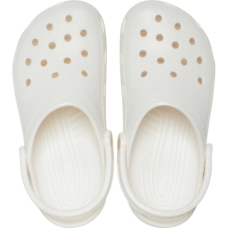 Удобные женские клоги Crocs сабо с блеском 38-39 (m6/w8 US) 24,5 см Молочный 1159836872